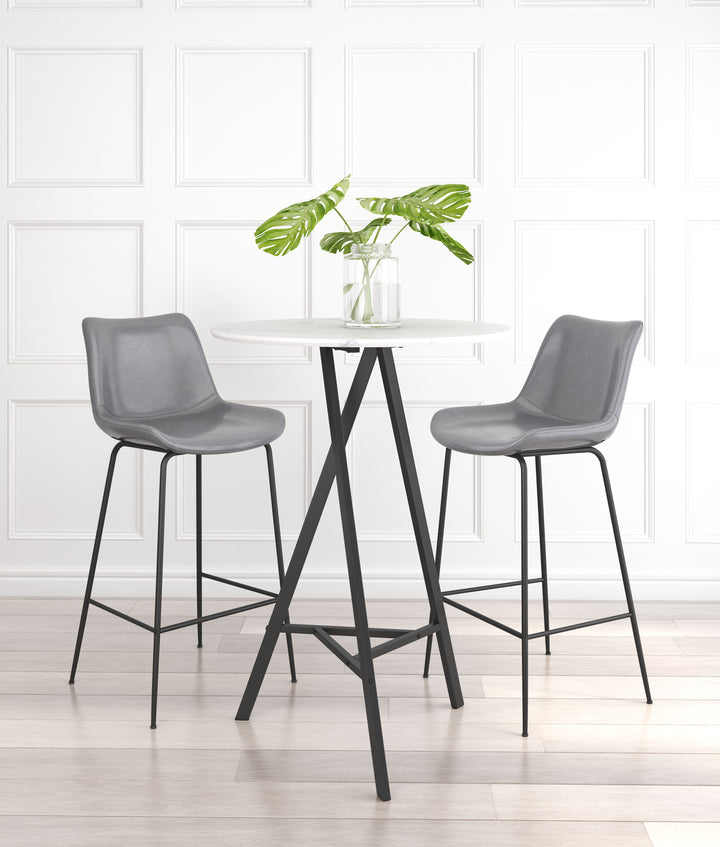 Zuo Byron Barstool Gray