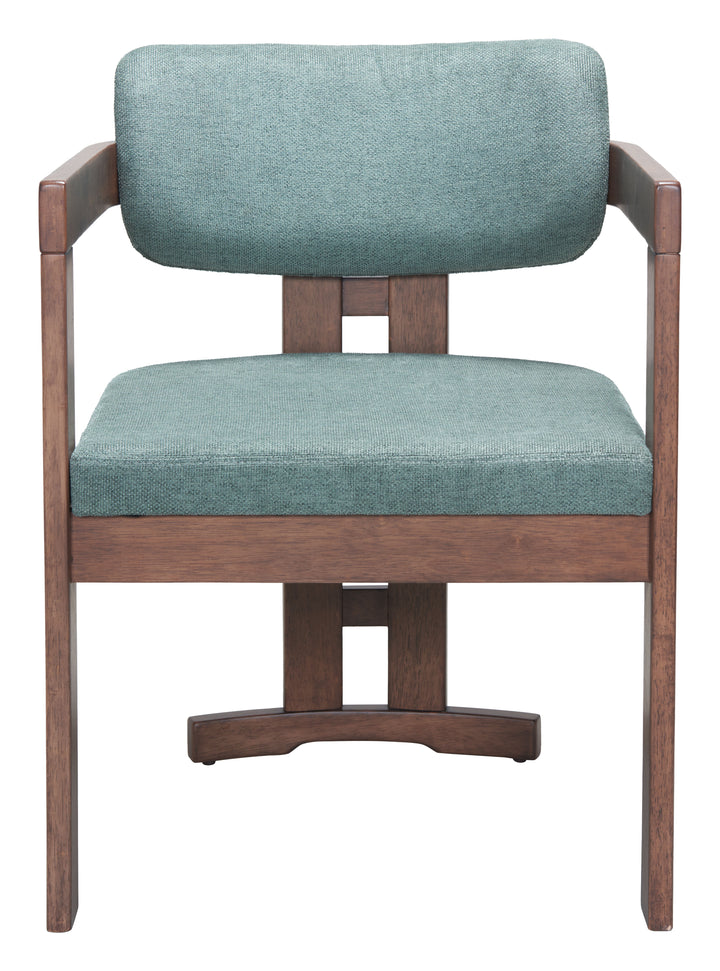Zuo Poly Dining Chair Moss Gray & Walnut