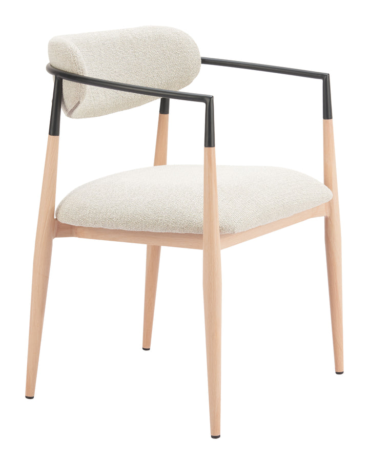 Zuo Equinox Dining Chair Oyster Gray & Natural