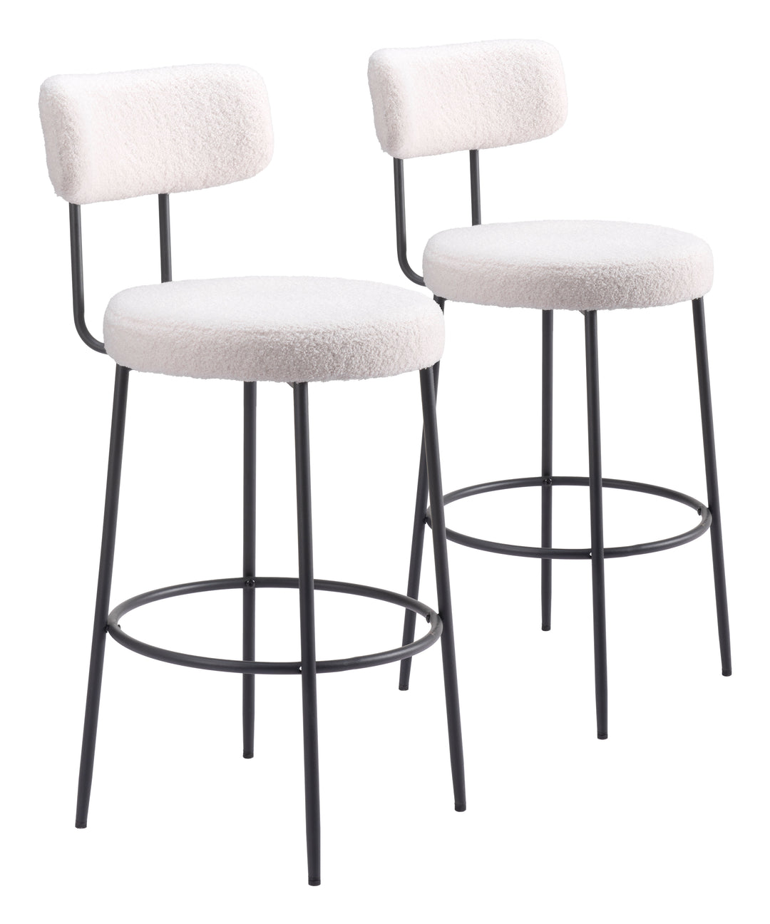Zuo Blanca Barstool (Set of 2) Ivory