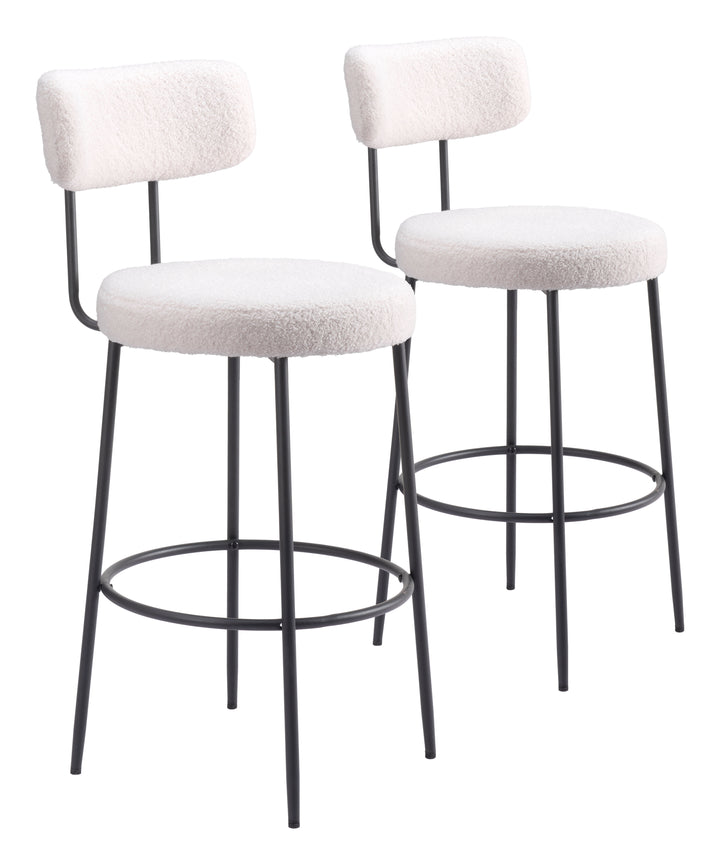Zuo Blanca Barstool (Set of 2) Ivory