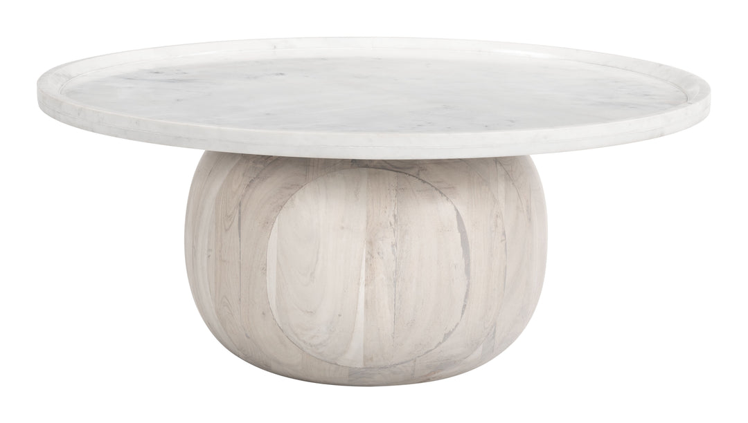 Zuo Savona Coffee Table White & Whitewashed
