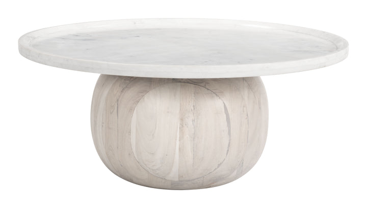 Zuo Savona Coffee Table White & Whitewashed