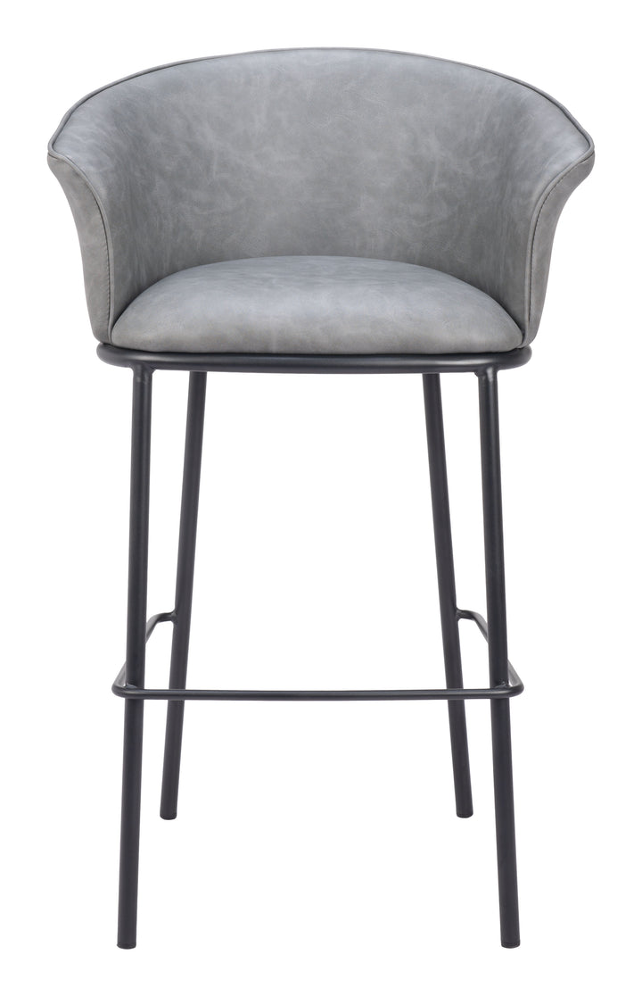 Zuo Garston Barstool Gray