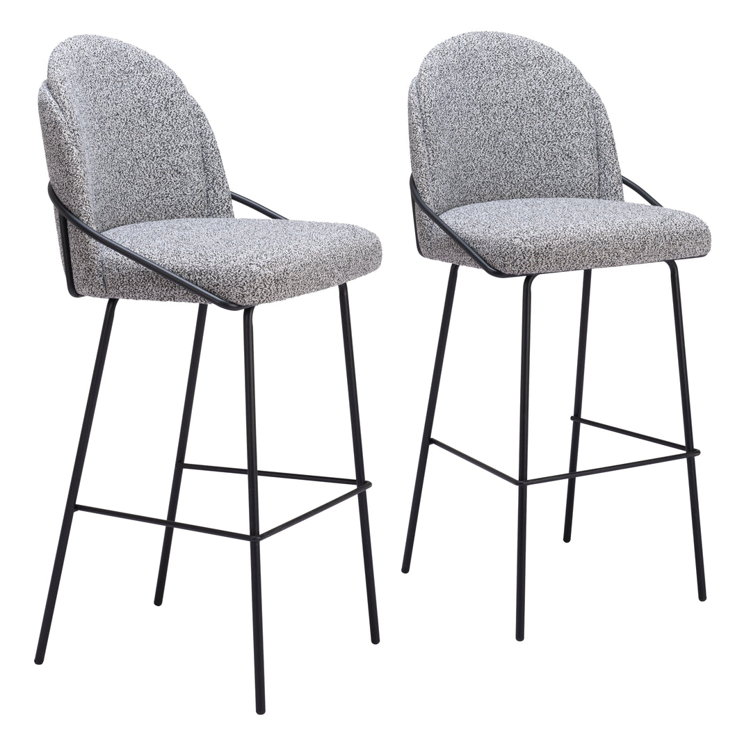 Zuo Jambi Barstool (Set of 2) Black & White