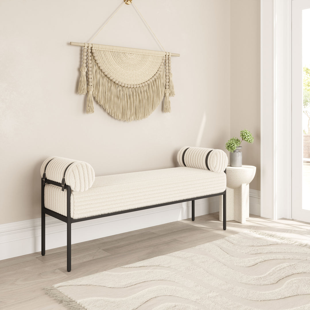 Zuo Barrow Bench Cream