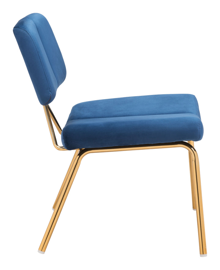 Zuo Nicole Accent Chair (Set of 2) Blue & Gold