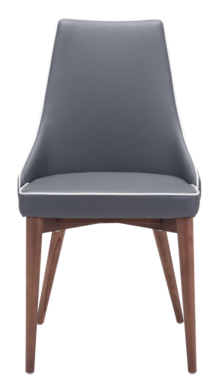 Zuo Moor Dining Chair (Set of 2) Dark Gray