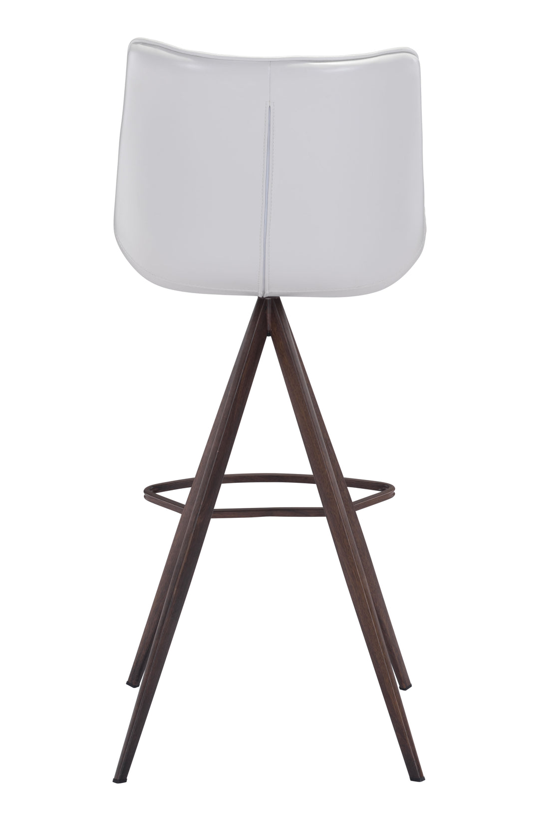 Zuo Aki Barstool (Set of 2) White & Walnut