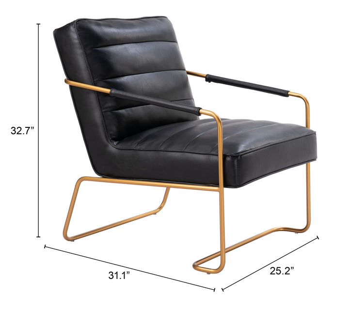 Zuo Dallas Accent Chair Vintage Black