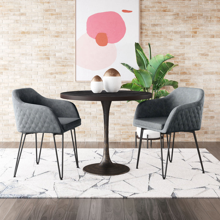 Zuo Braxton Dining Chair (Set of 2) Vintage Gray