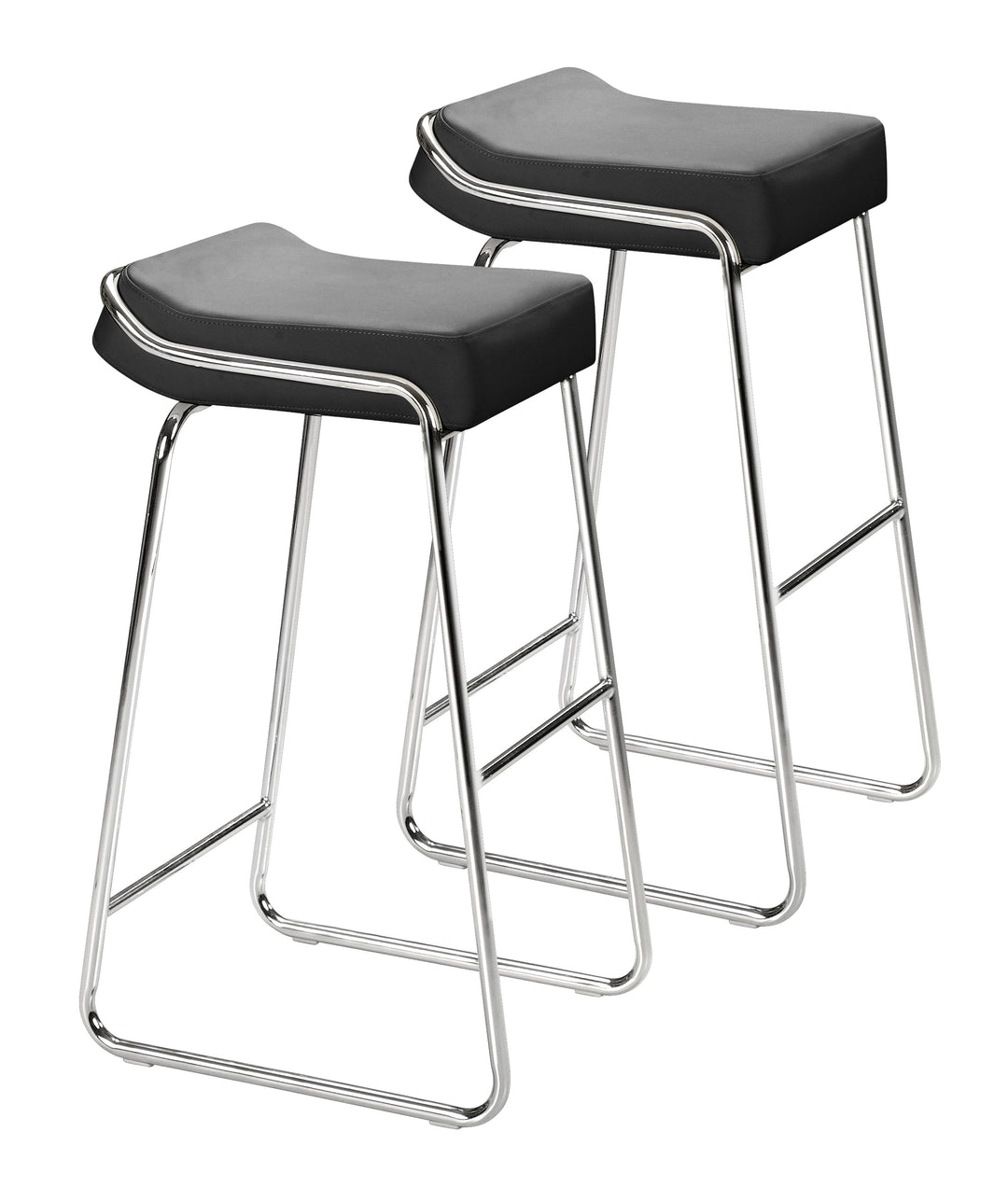 Zuo Wedge Barstool (Set of 2) Black