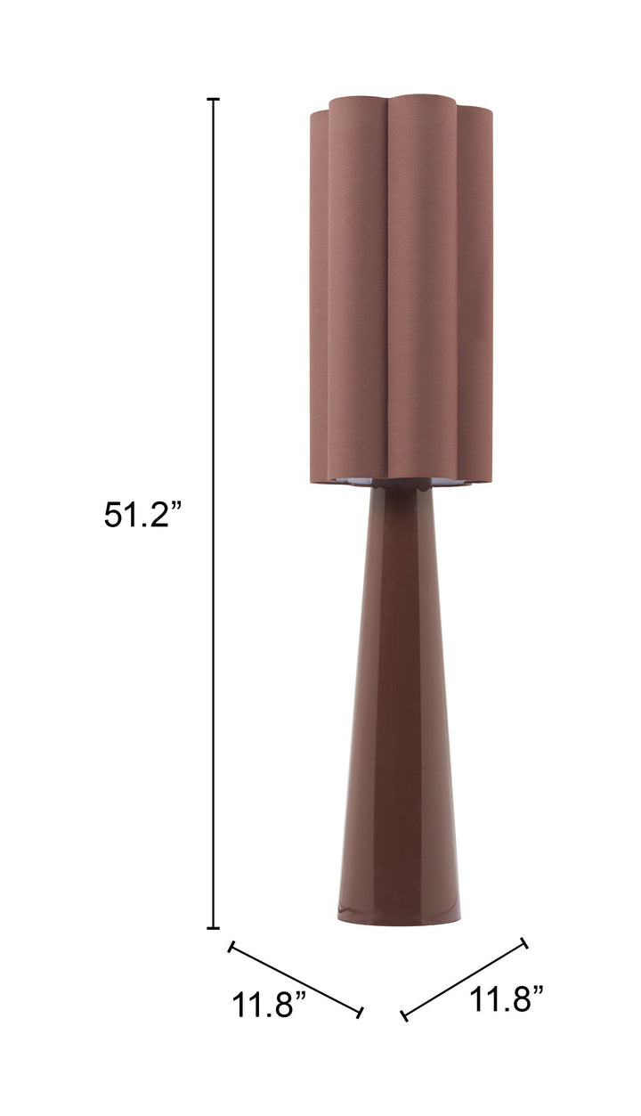 Zuo Violet Floor Lamp Brown