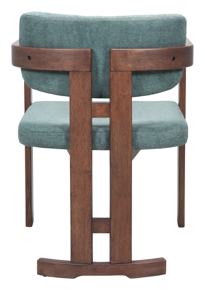 Zuo Poly Dining Chair Moss Gray & Walnut