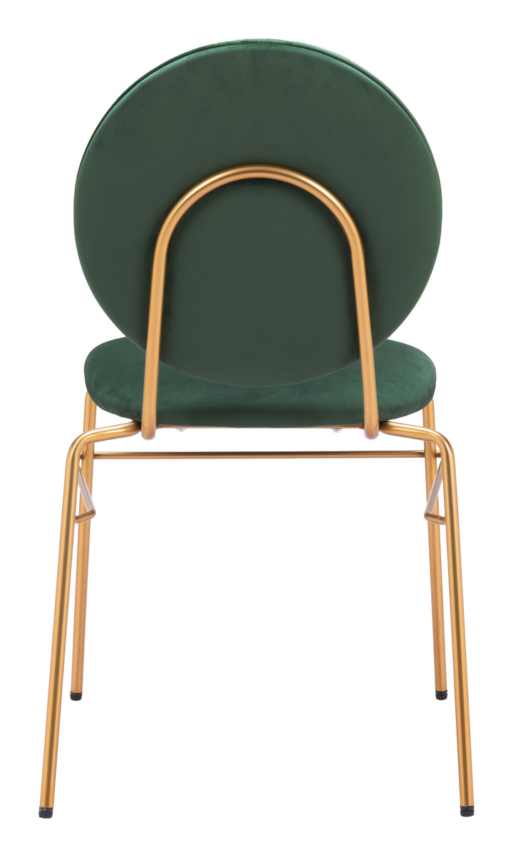Zuo Odessa Dining Chair (Set of 2) Green & Gold