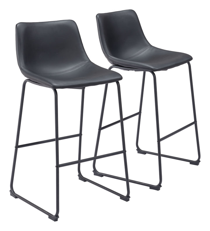 Zuo Smart Barstool (Set of 2) Black
