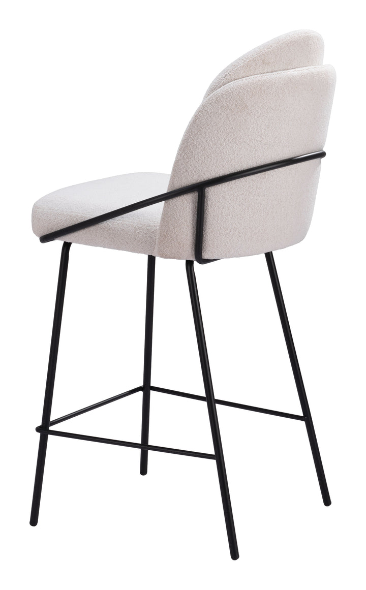 Zuo Jambi Counter Stool (Set of 2) Ivory