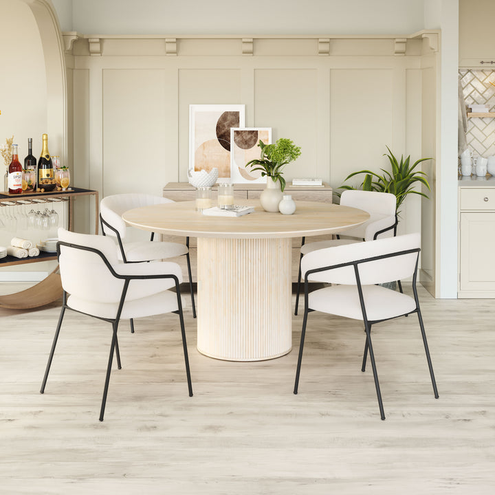 Zuo Marcel Dining Chair (Set of 2) Cream