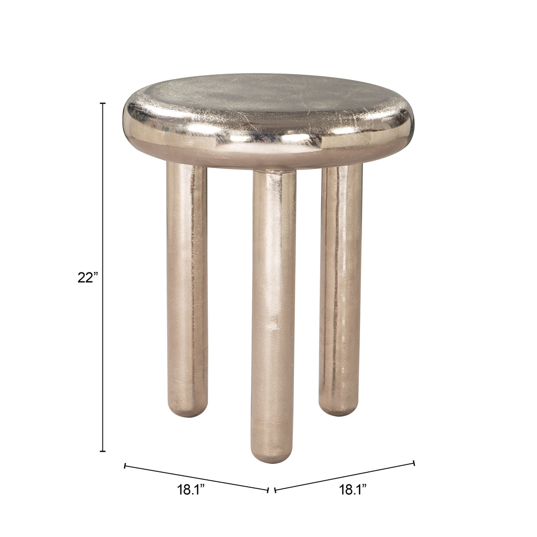 Zuo Arian Side Table Silver