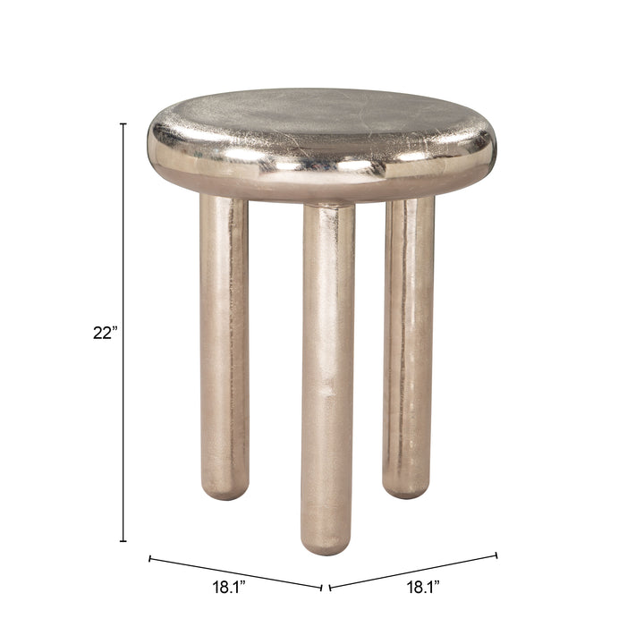 Zuo Arian Side Table Silver