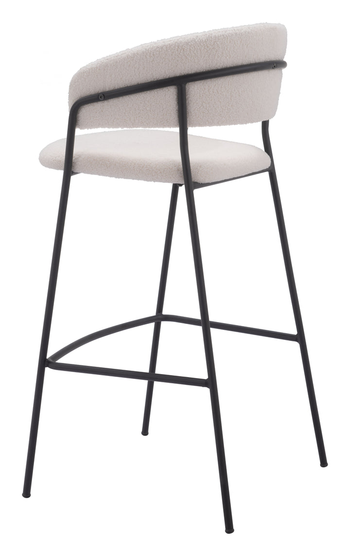Zuo Josephine Barstool (Set of 2) Cream
