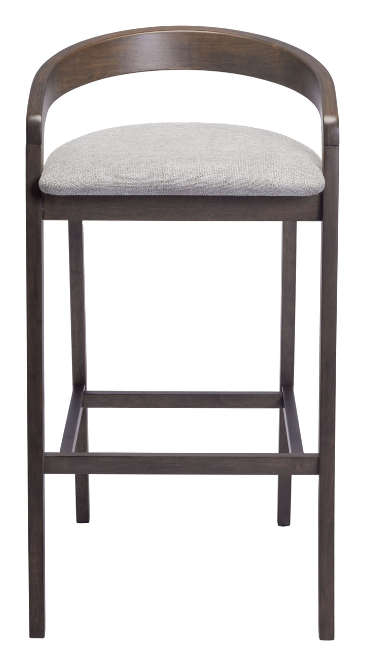 Zuo Troy Barstool (Set of 2) Dove Gray & Espresso