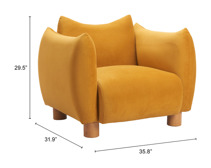 Zuo Meia Accent Chair Mustard