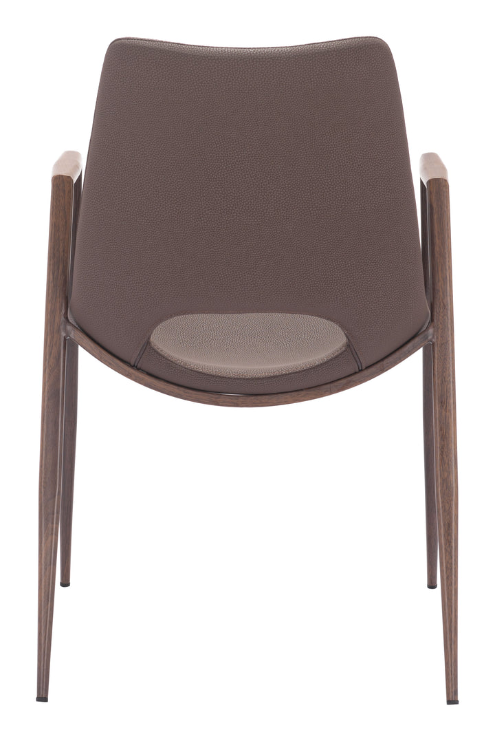 Zuo Desi Dining Chair (Set of 2) Brown & Walnut