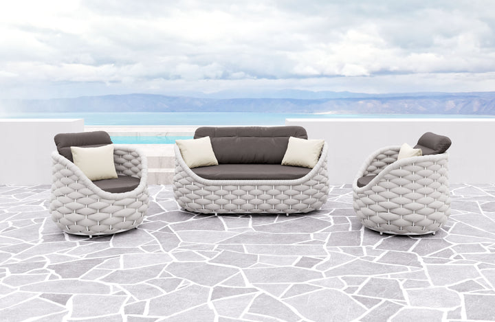 Zuo Coral Reef Accent Chair Gray