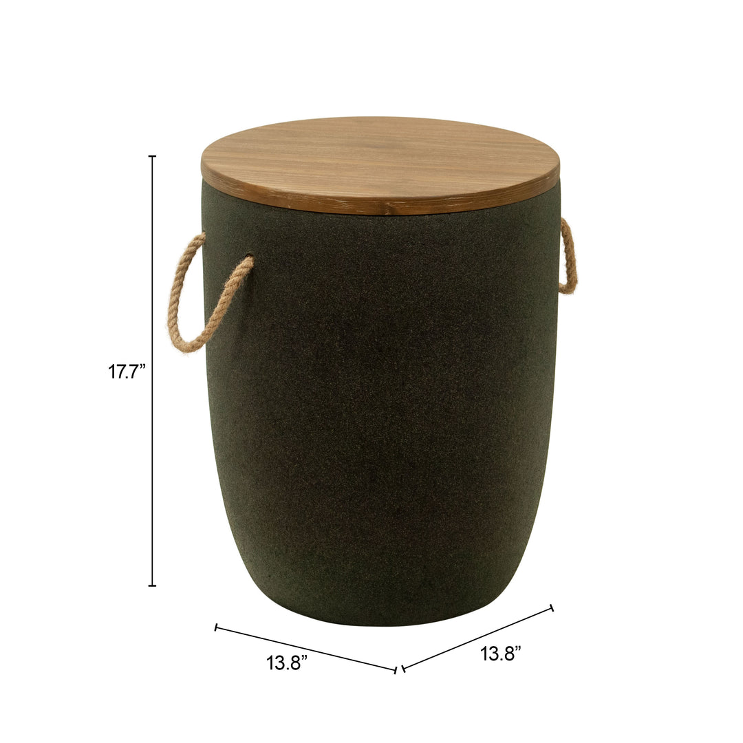 Zuo Biban Side Table Natural & Brown