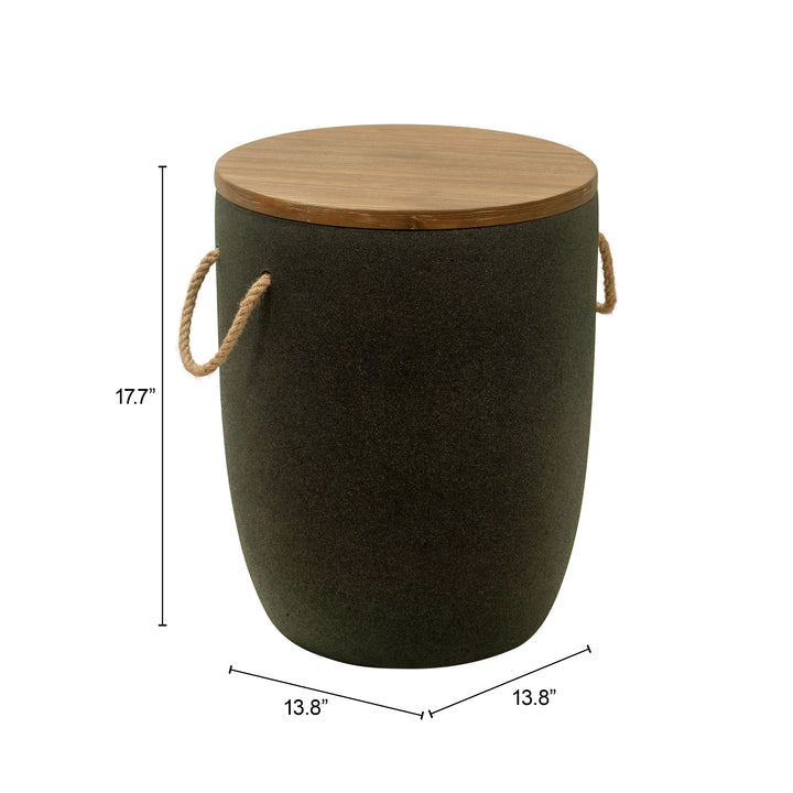 Zuo Biban Side Table Natural & Brown