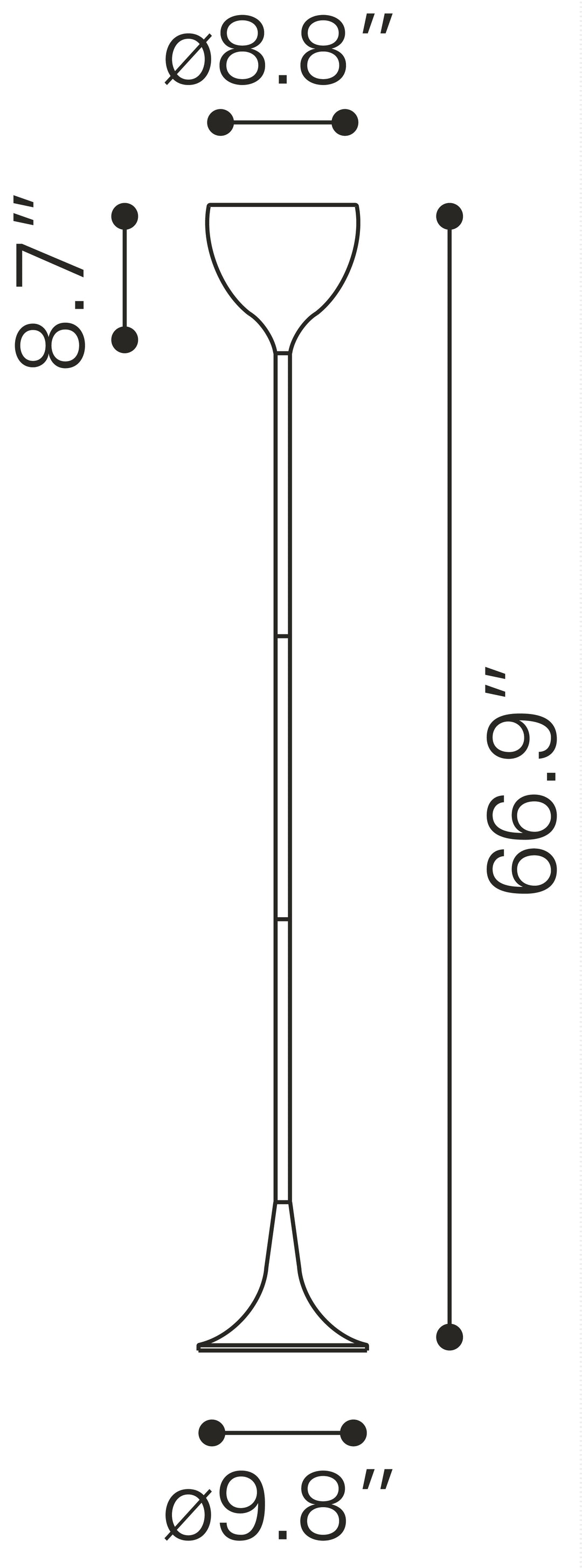 Zuo Neutrino Floor Lamp Chrome
