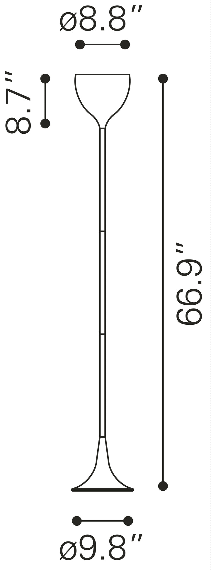 Zuo Neutrino Floor Lamp Chrome