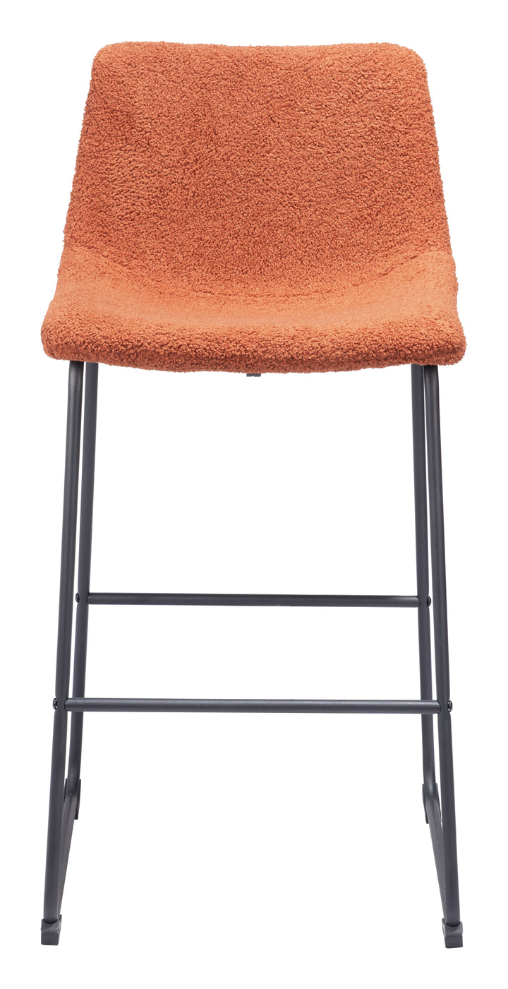 Zuo Smart Barstool (Set of 2) Burnt Orange