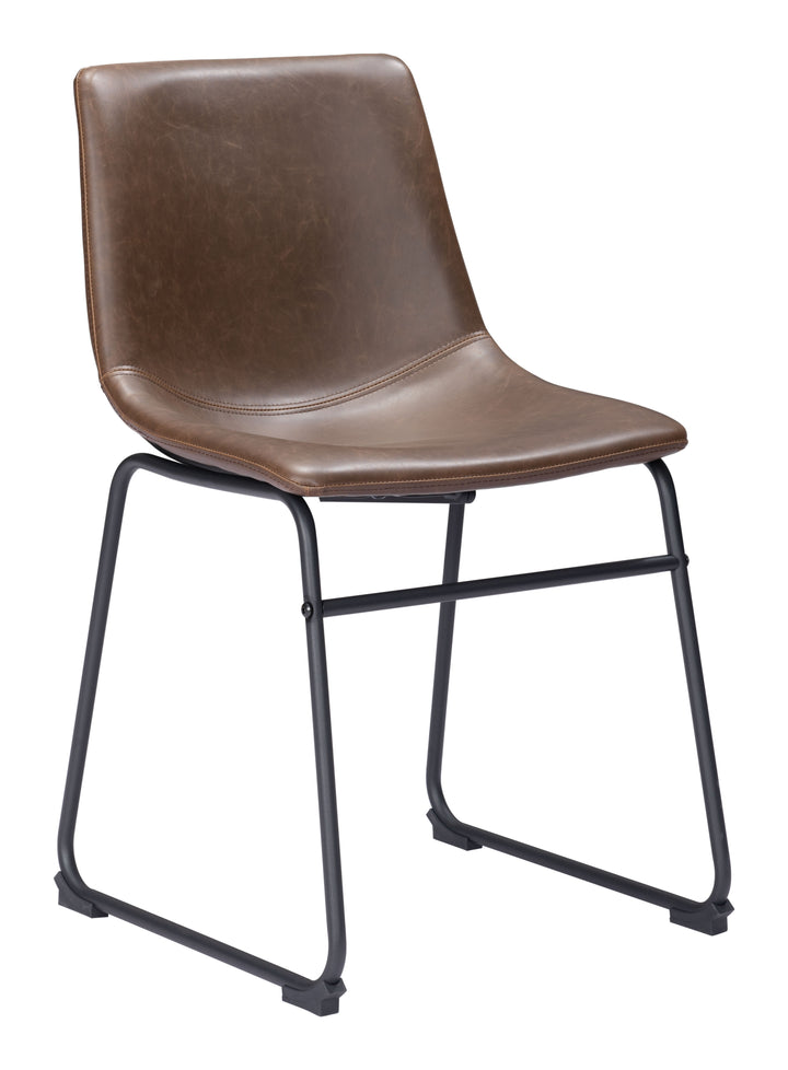 Zuo Smart Dining Chair (Set of 2) Vintage Espresso