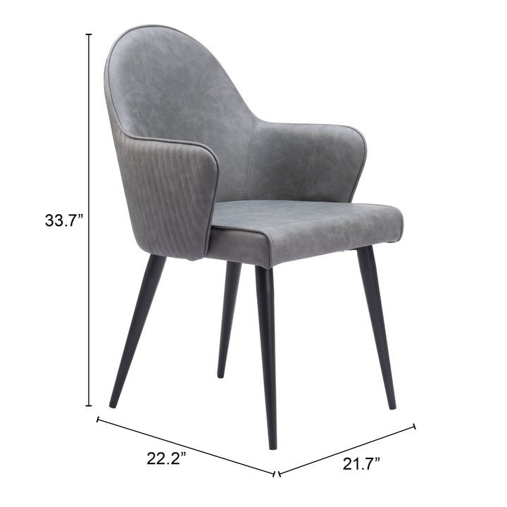 Zuo Silloth Dining Chair Gray