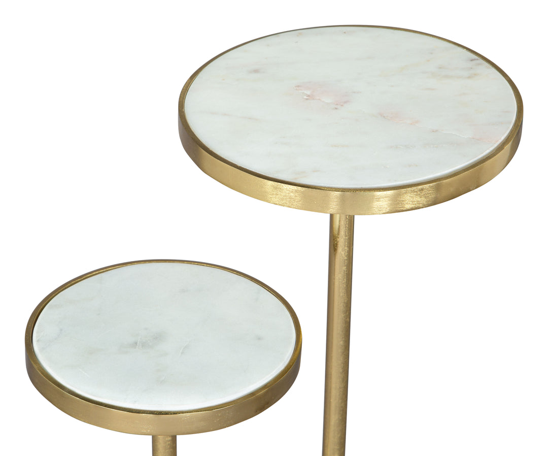 Zuo Marc Side Table White & Gold