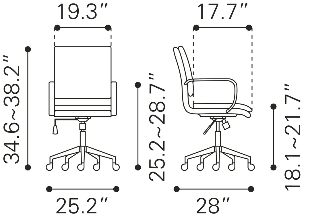 Zuo Partner Office Chair White