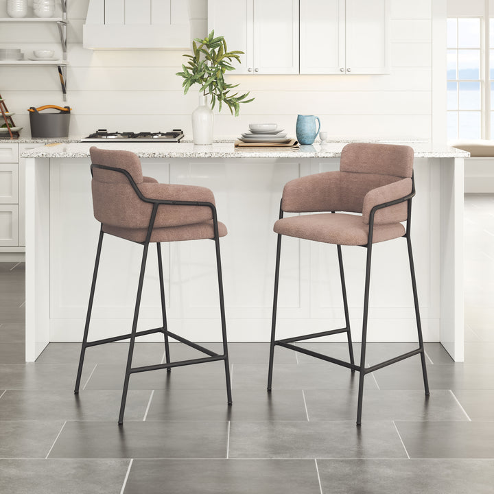 Zuo Marcel Counter Stool (Set of 2) Brown