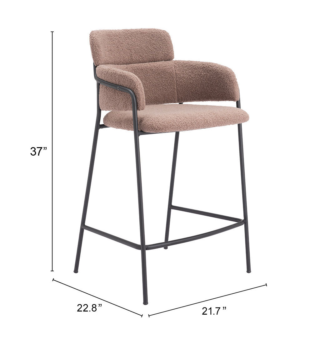 Zuo Marcel Counter Stool (Set of 2) Brown