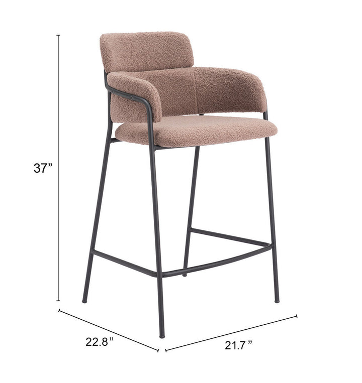 Zuo Marcel Counter Stool (Set of 2) Brown