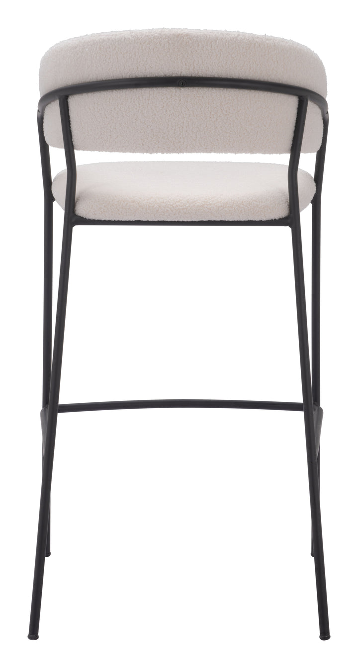 Zuo Josephine Barstool (Set of 2) Cream