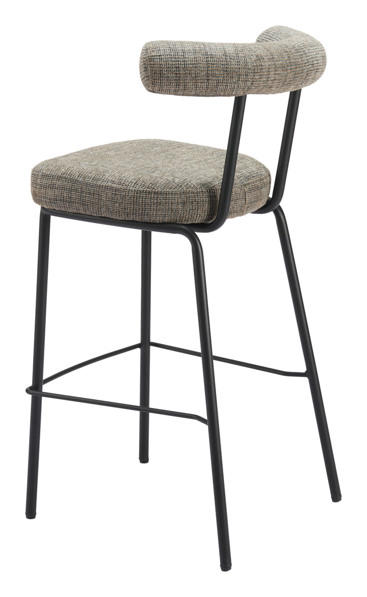 Zuo Kede Barstool Green Tweed