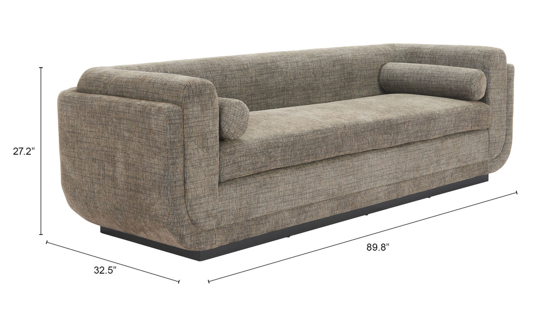 Zuo Sereneu Sofa Green Tweed