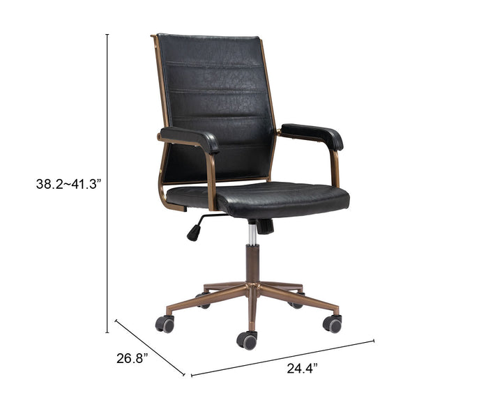 Zuo Auction Office Chair Vintage Black