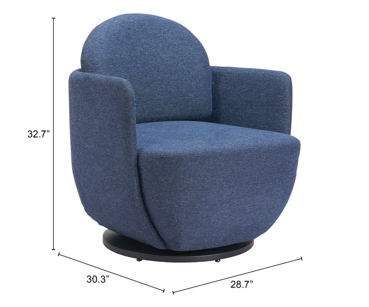 Zuo Bant Swivel Chair Blue