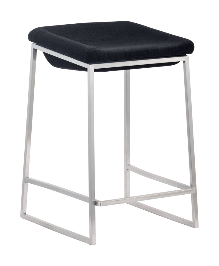 Zuo Lids Counter Stool (Set of 2) Dark Gray