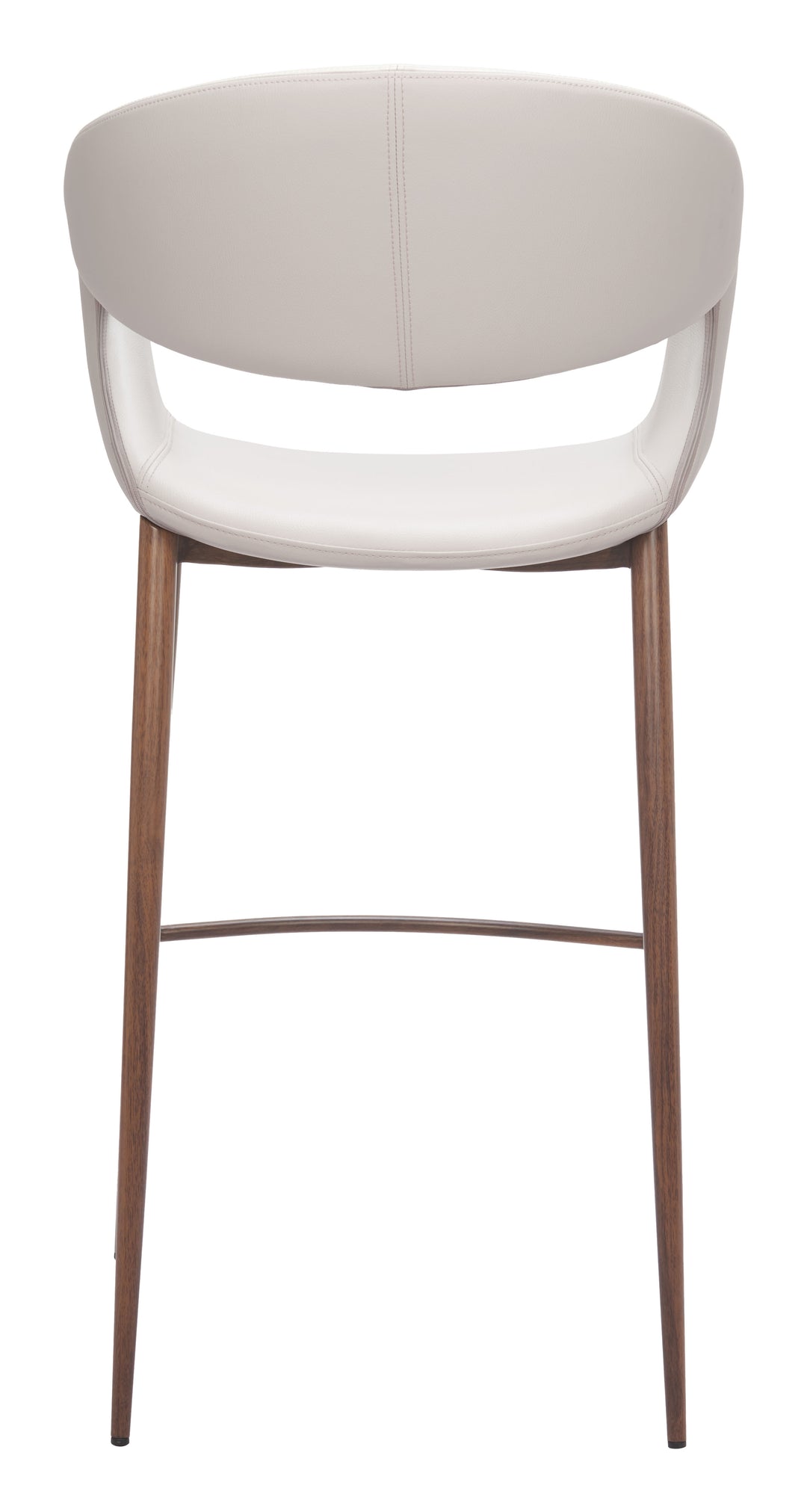 Zuo Limay Barstool (Set of 2) Beige & Walnut