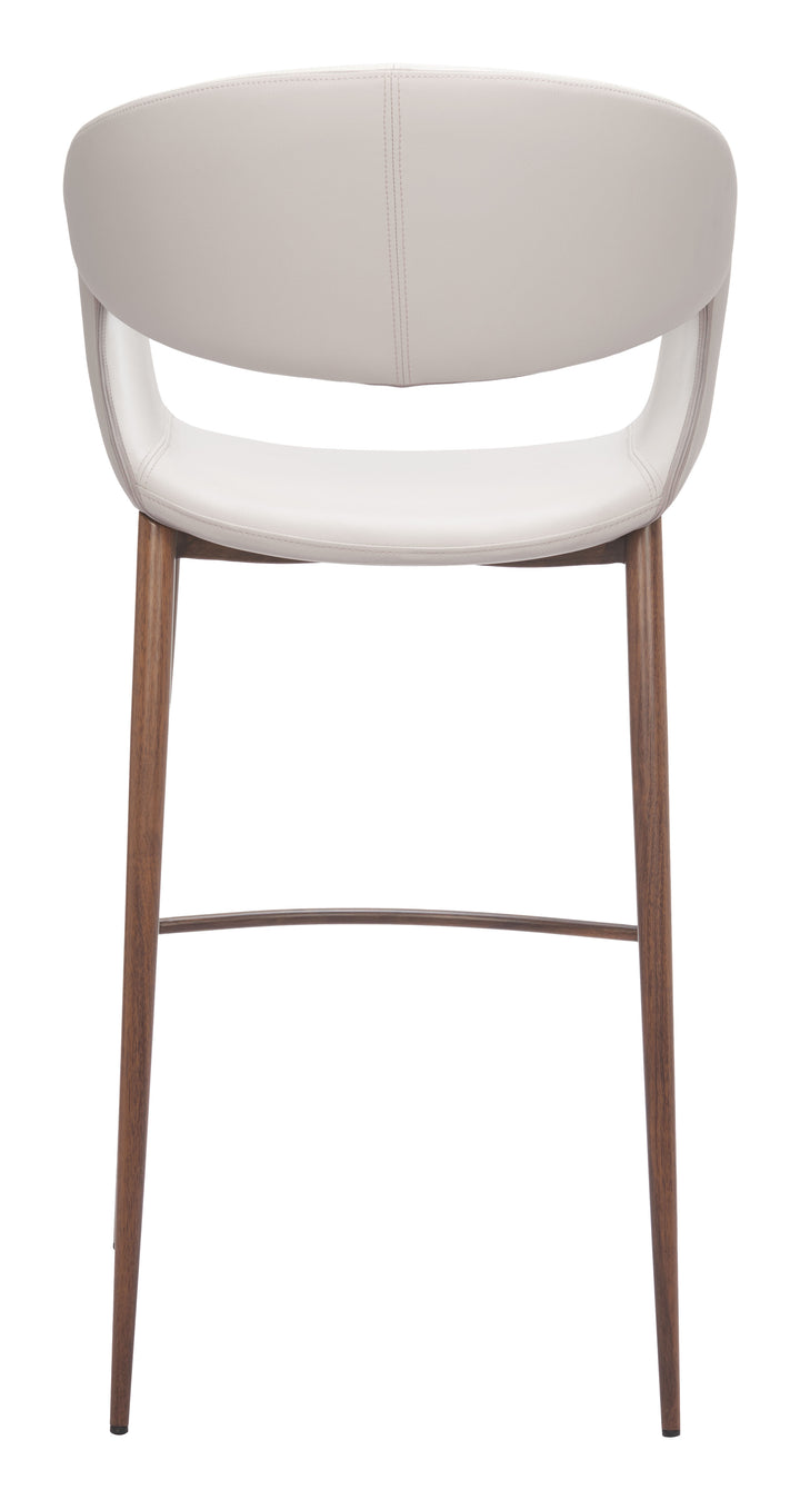 Zuo Limay Barstool (Set of 2) Beige & Walnut