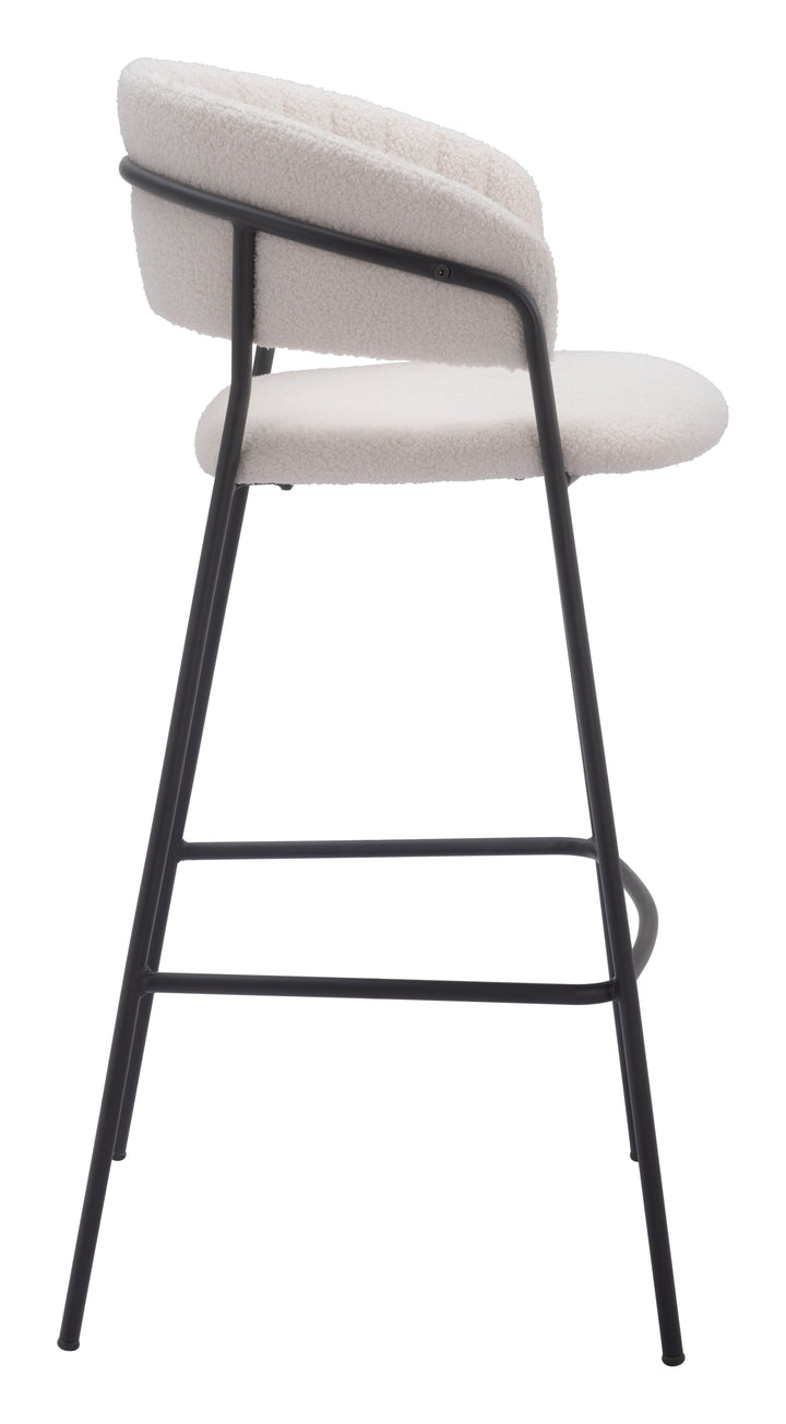 Zuo Josephine Barstool (Set of 2) Cream